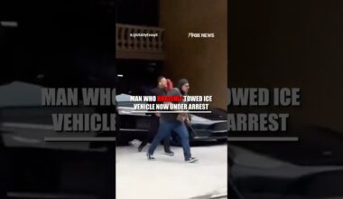 WATCH: Man arrested after allegedly towing an ICE vehicle #shorts #usa #us #ice #viral #media #news