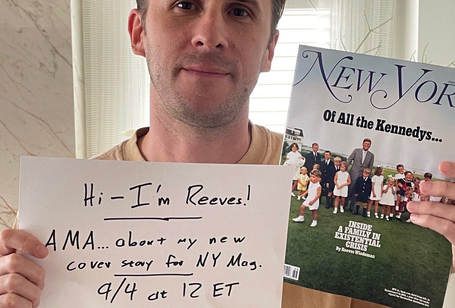 I'm Reeves Wiedeman, features writer at New York magazine, and I just wrote the magazine's latest cover story about how the extended Kennedy family is dealing with RFK Jr. Ask me anything!
