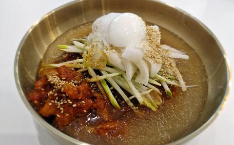 It’s still hot enough to enjoy traditional Korean cold noodles