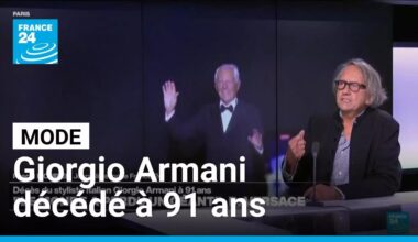 Mode : décès du célèbre styliste italien Giorgio Armani à 91 ans • FRANCE 24