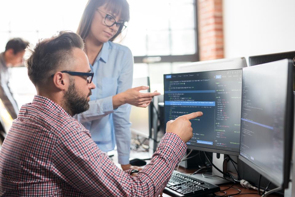 Website design. Developing programming and coding technologies.