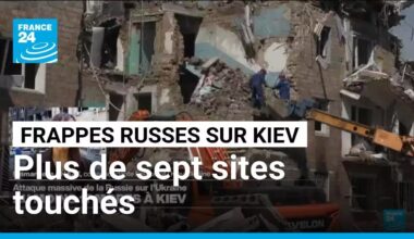 Frappes massives russes sur Kiev : plus de sept sites touchés • FRANCE 24