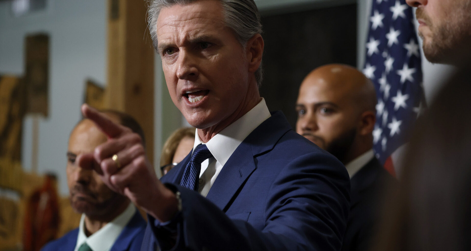 California Governor Gavin Newsom poll