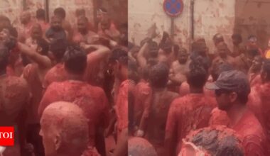 ‘Jumma Chumma’ hits Spain’s La Tomatina: Indians singing the Bollywood classic goes viral |
