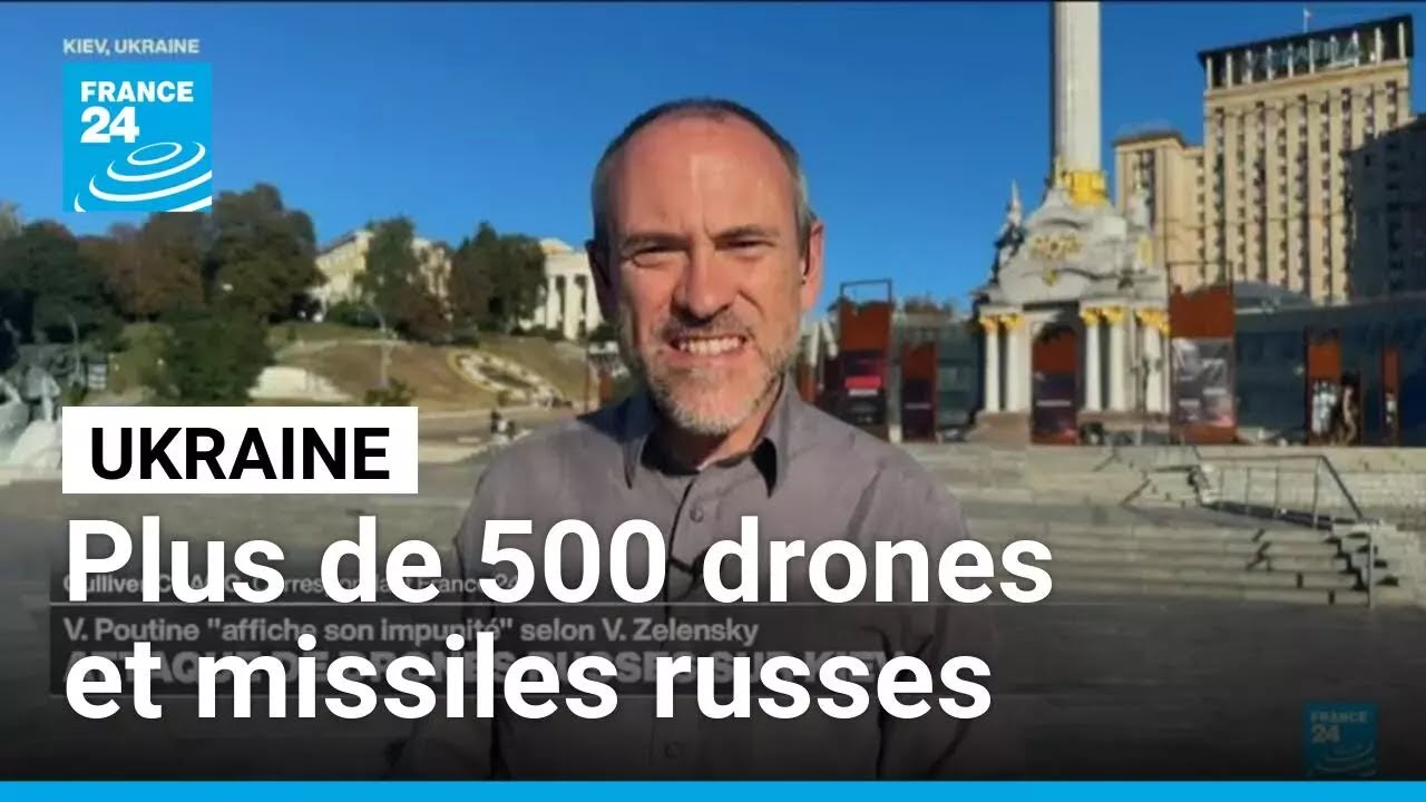 Ukraine : plus de 500 drones et missiles russes ont survolé le pays • FRANCE 24