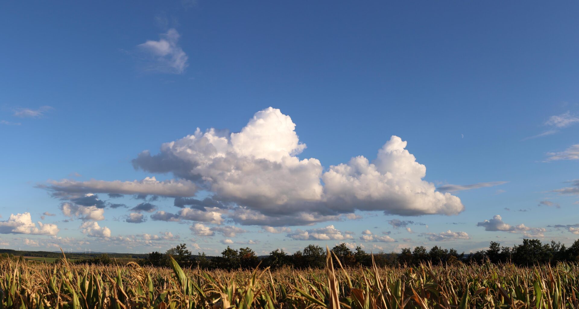 Wolken über den Feldern