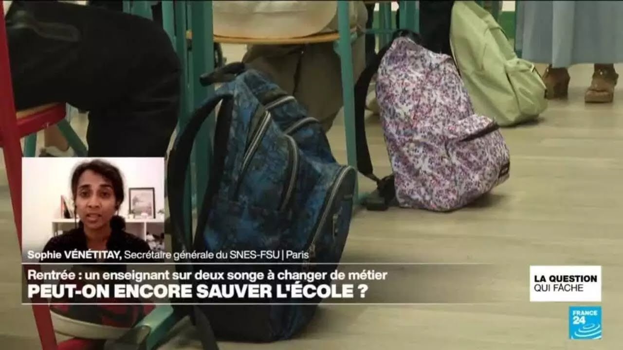 Rentrée : un enseignant sur deux songe à changer de métier • FRANCE 24