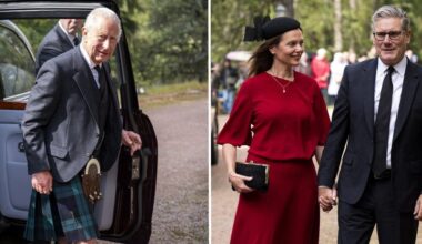 King Charles and Keir Starmer attend Sunday church service together in Scotland
