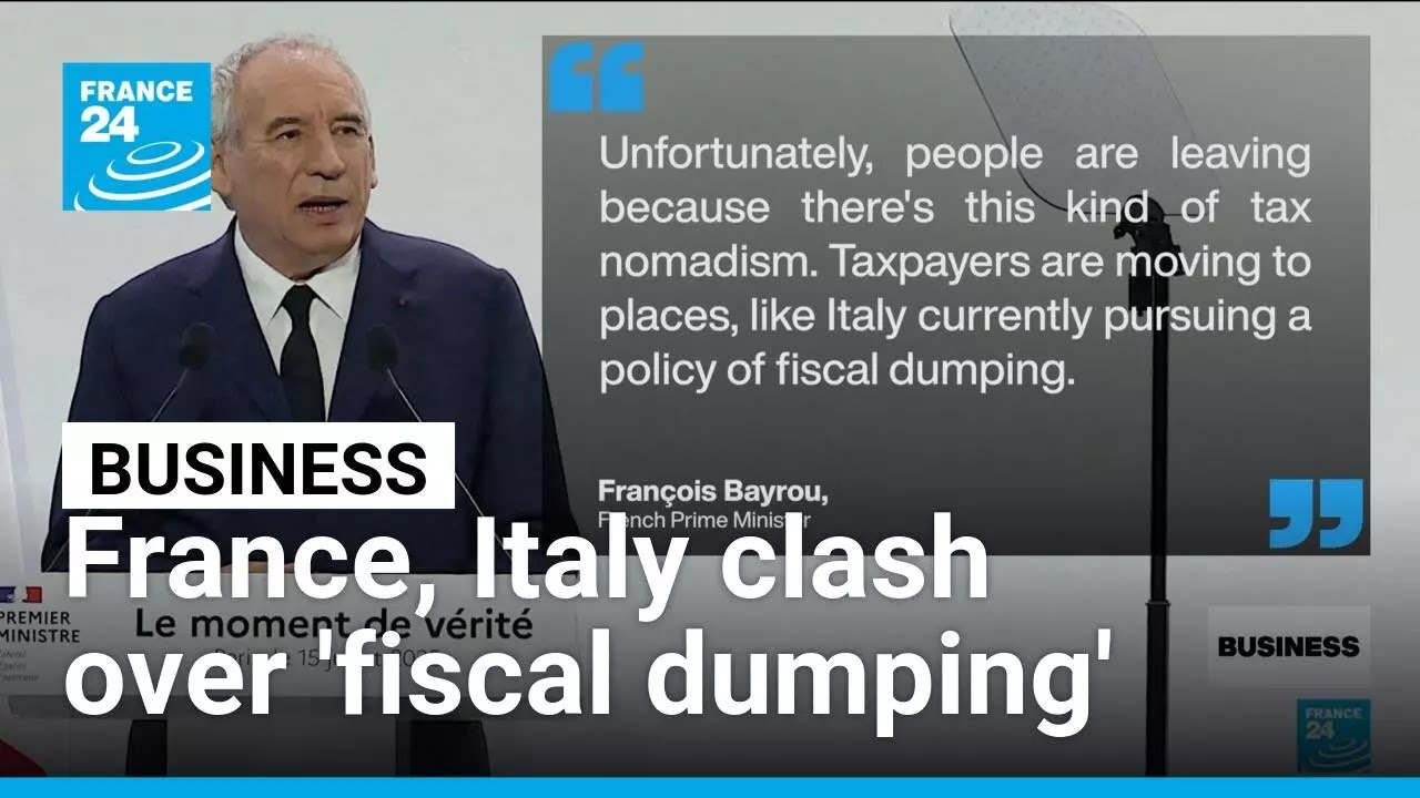 Italy hits back at French PM's 'fiscal dumping' claim • FRANCE 24 English