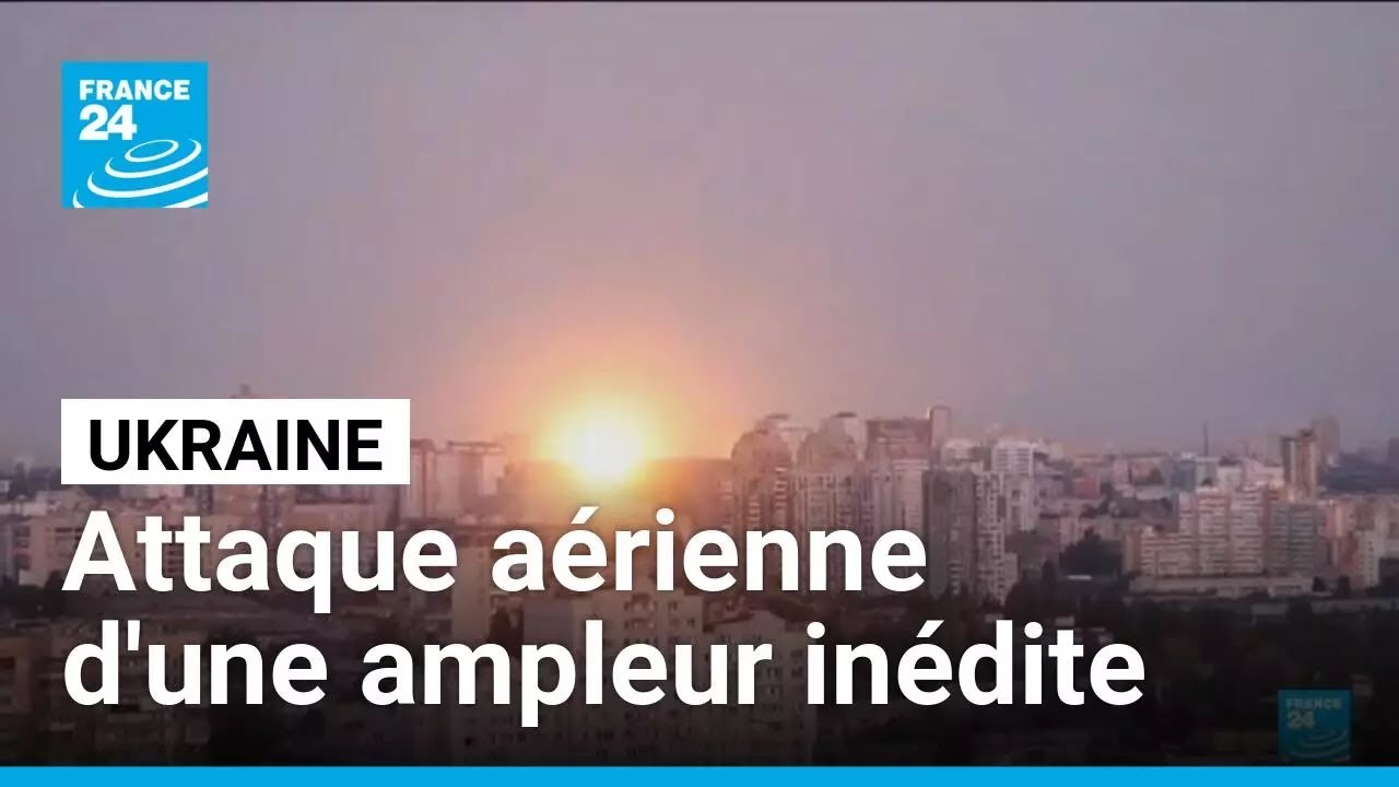 Guerre en Ukraine : attaque aérienne d'une ampleur inédite sur Kiev • FRANCE 24