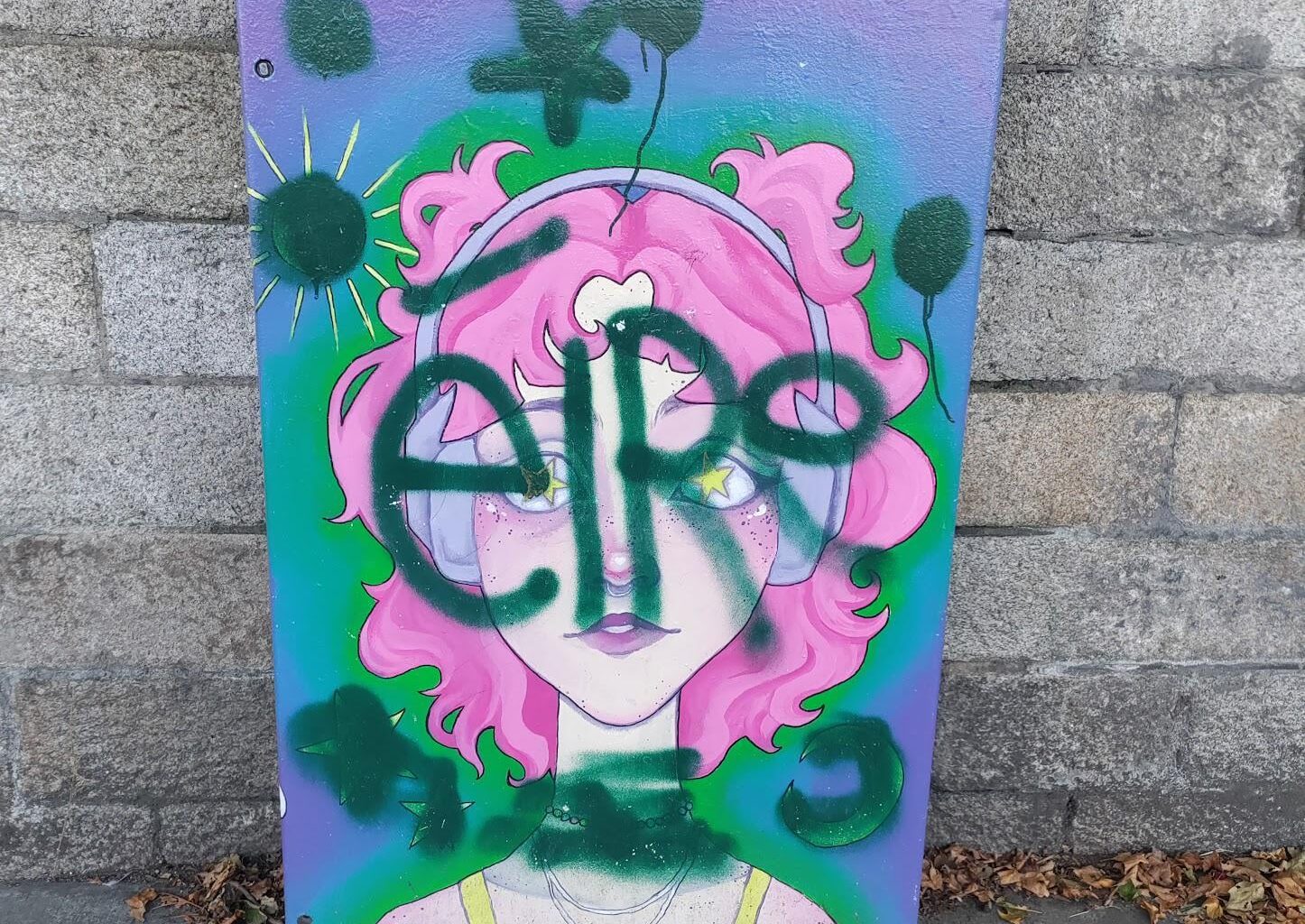 Electrical box next to my son's primary school defaced