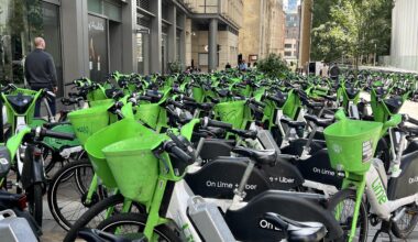 Lime bikes in the City today
