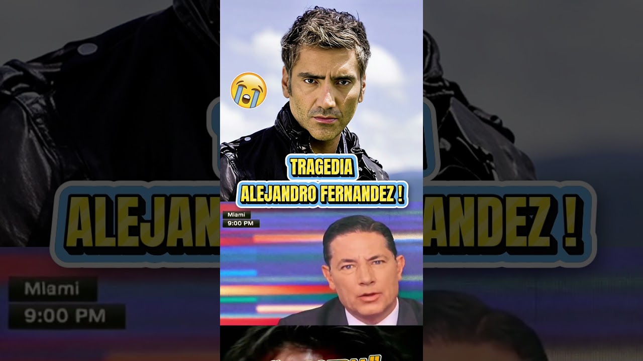🚨ULTIMA HORA !😢Confirman Triste Noticia del Cantante Alejandro Fernandez !