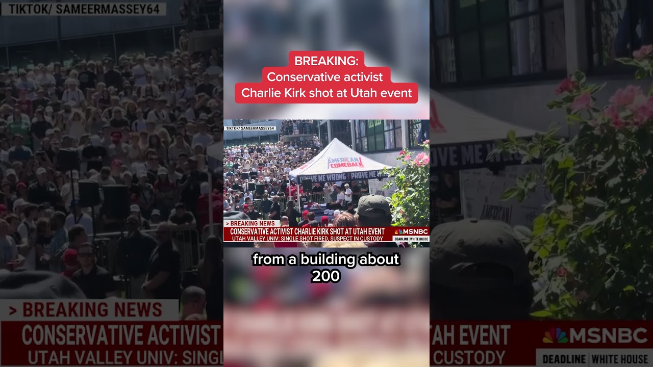 BREAKING: Conservative activist Charlie Kirk shot at Utah event