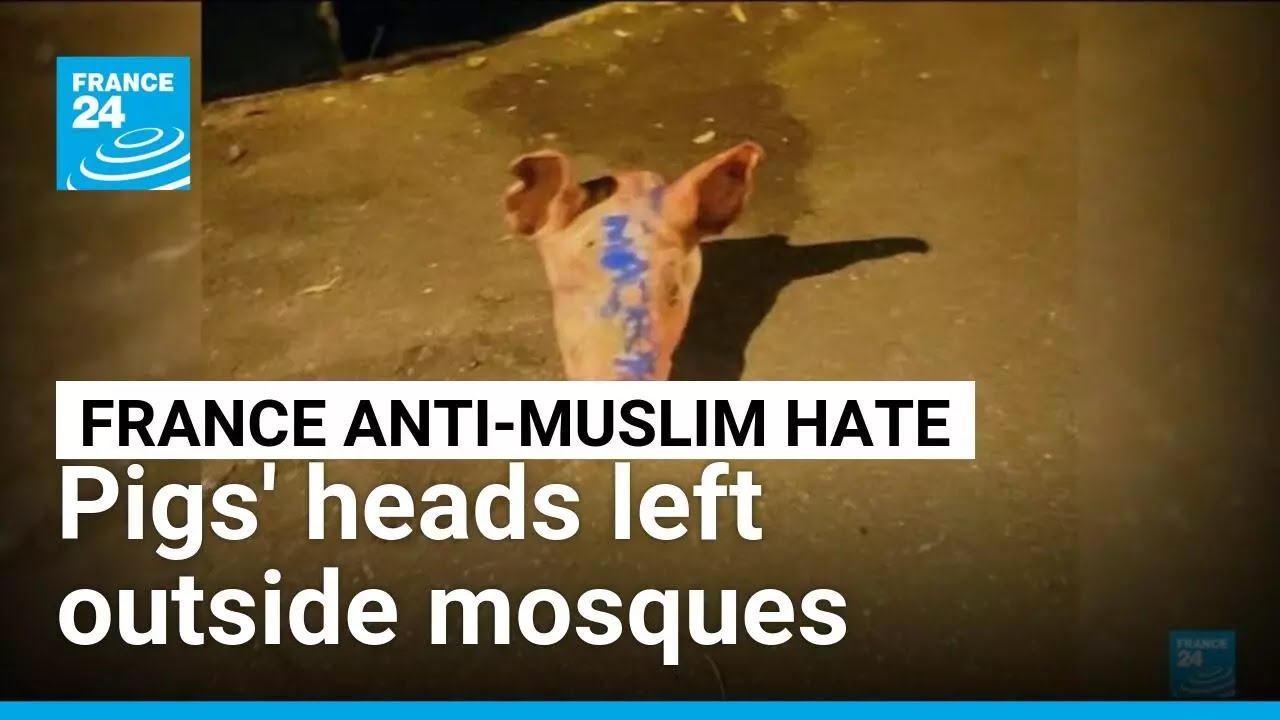 Pigs' heads left outside mosques in Paris region • FRANCE 24 English