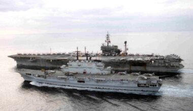 Giuseppe Garibaldi alongside USS America