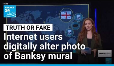 Viral image of Banksy mural featuring English flag is digitally altered • FRANCE 24 English