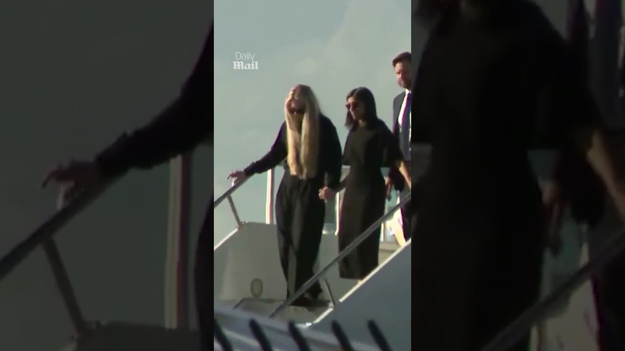 Usha Vance holds Charlie Kirk's widow's hand
