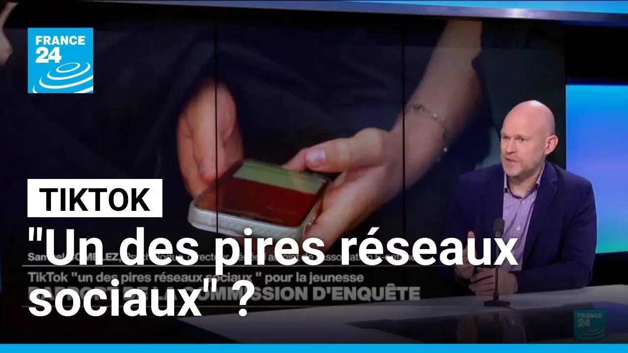 Réseaux sociaux : Tiktok "un des pires réseaux sociaux" pour la jeunesse • FRANCE 24