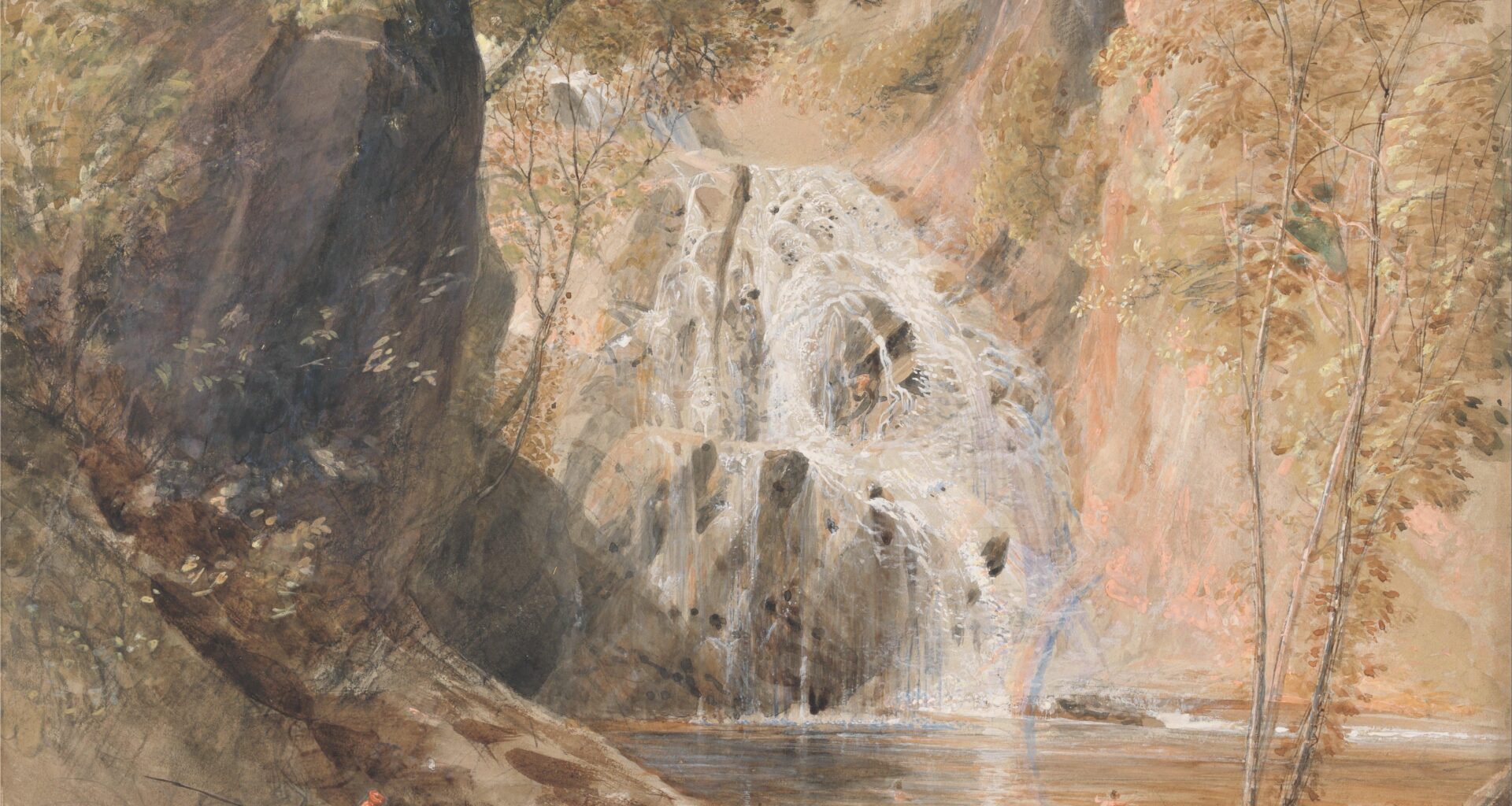 The Waterfalls, Pistil Mawddach, North Wales by Samuel Palmer (1836)