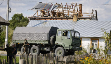 Damage from Russia drone,Poland