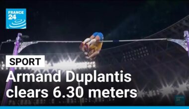 Pole vaulter Armand Duplantis clears 6.30 meters to set world record • FRANCE 24 English