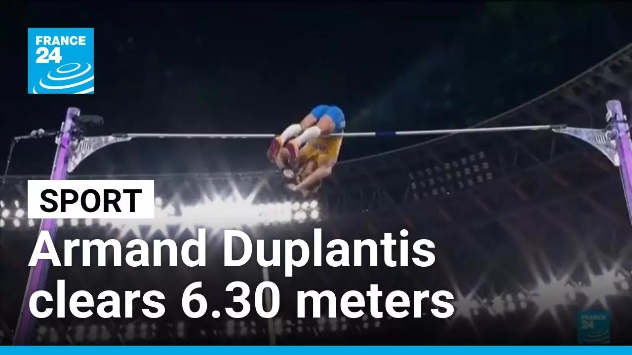 Pole vaulter Armand Duplantis clears 6.30 meters to set world record • FRANCE 24 English