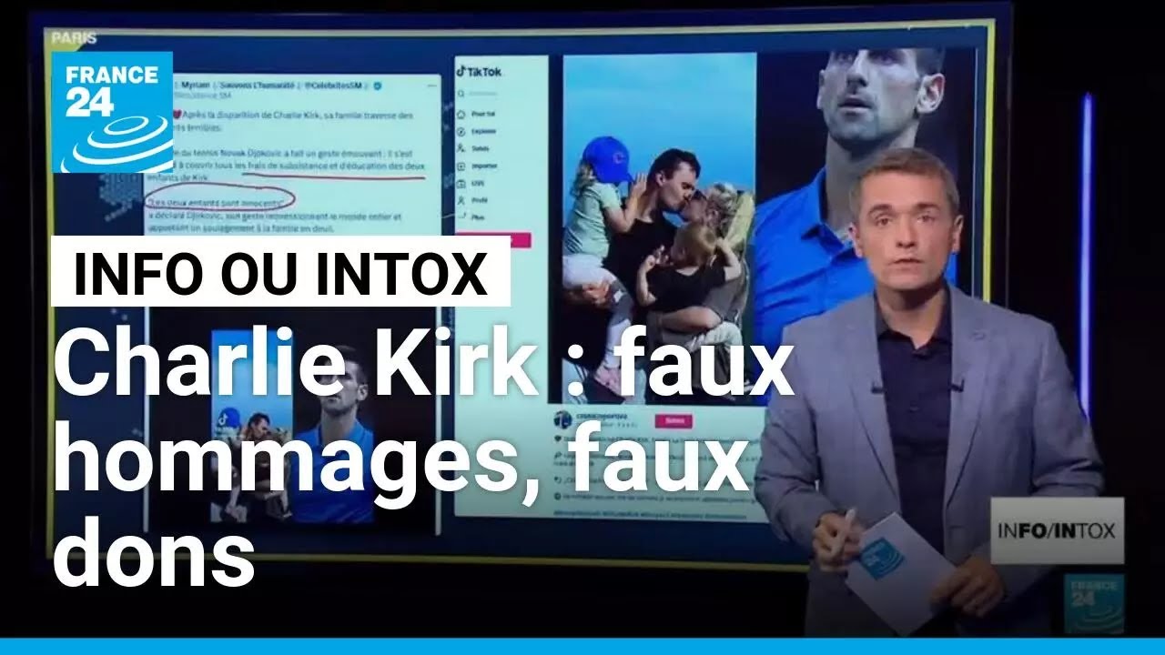 La mort de Charlie Kirk suscite faux hommages et faux dons • FRANCE 24