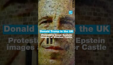 Donald Trump in the UK: Protesters beam Epstein images at Windsor Castle • FRANCE 24 English