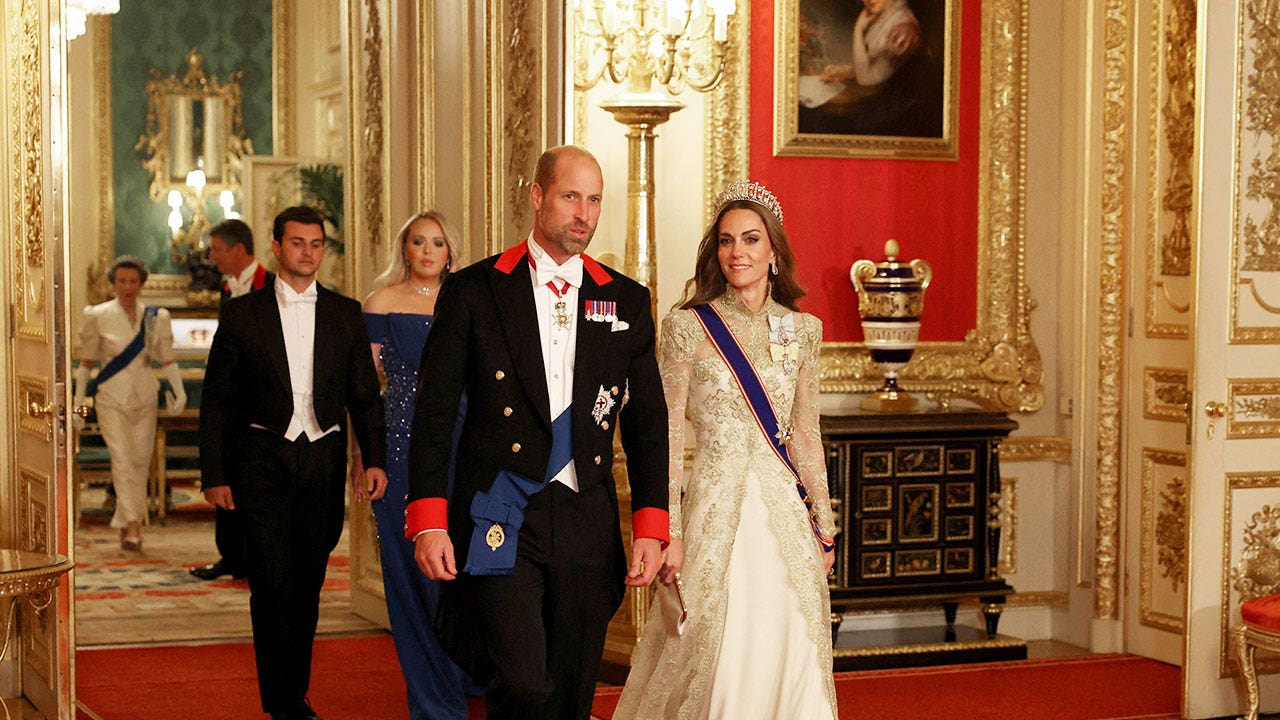 Royal jewels shine at Windsor Castle state banquet for Trump visit