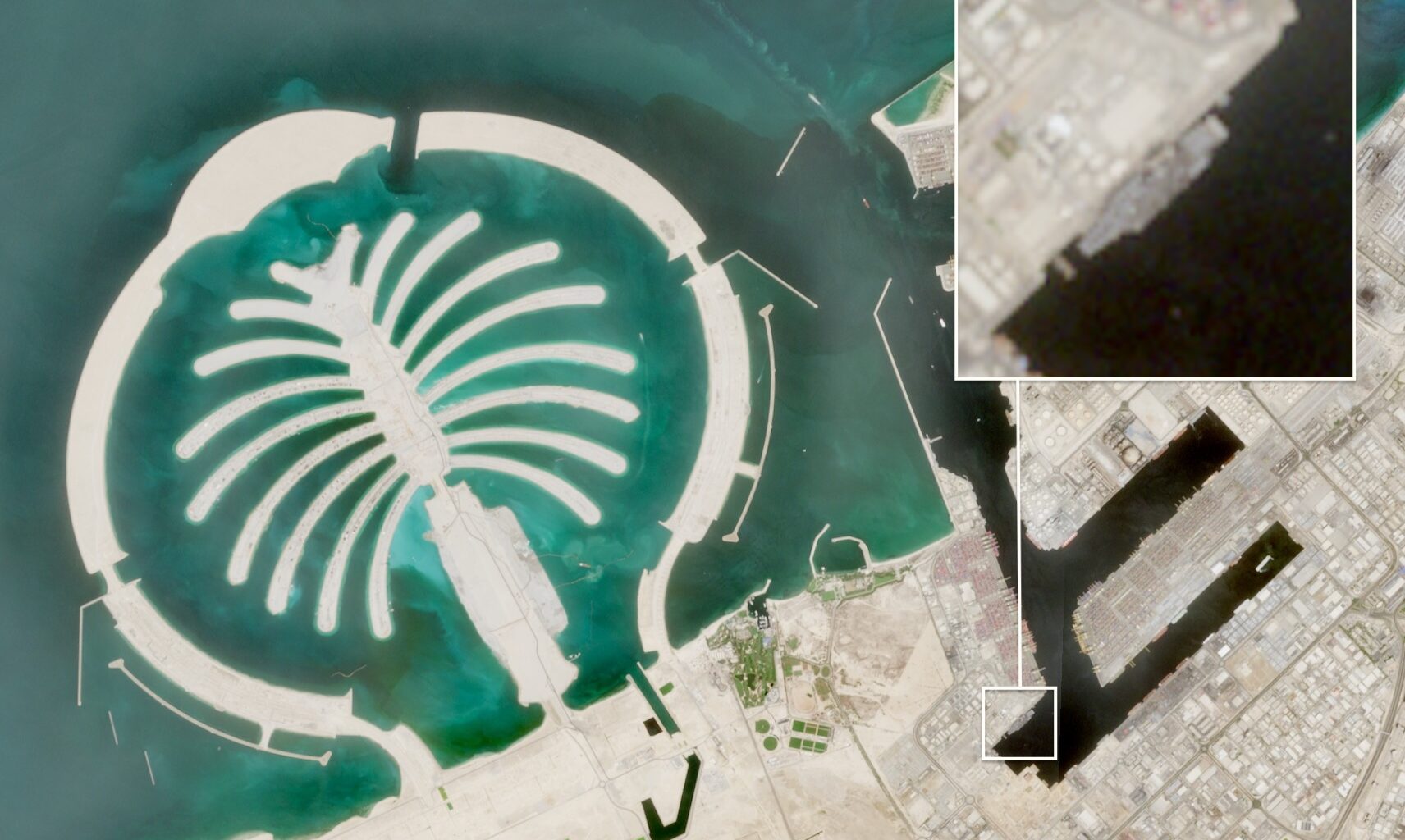 Satellite Photos Show USS Nimitz Visiting Dubai