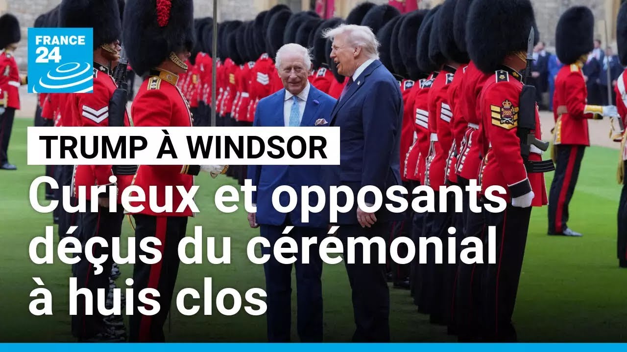 À Windsor, curieux et opposants déçus du cérémonial à huis clos pour la visite de Trump