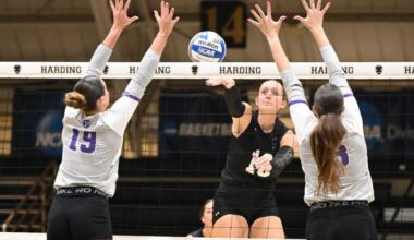 Harding Sweeps Past Trevecca Nazarene Behind Lambert's 16 Kills
