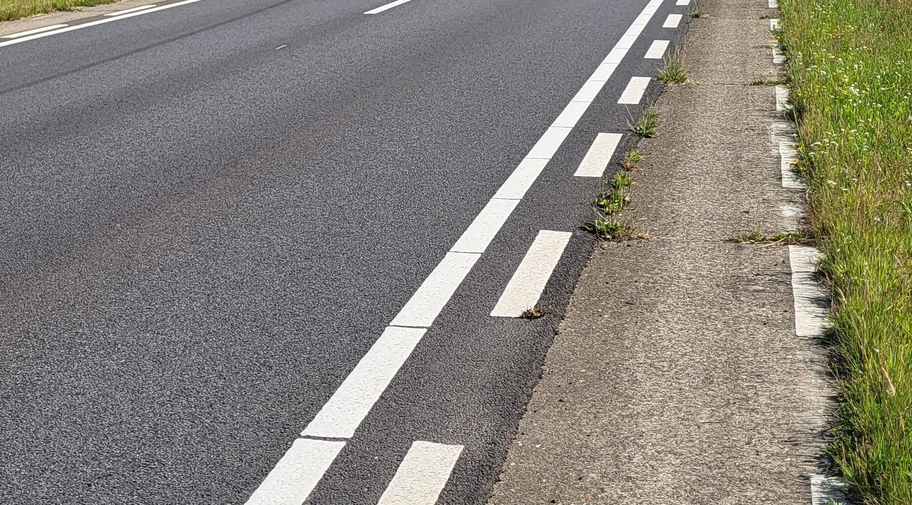 Why is the road renewed with the bike path?