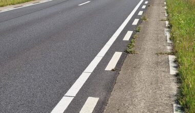 Why is the road renewed with the bike path?