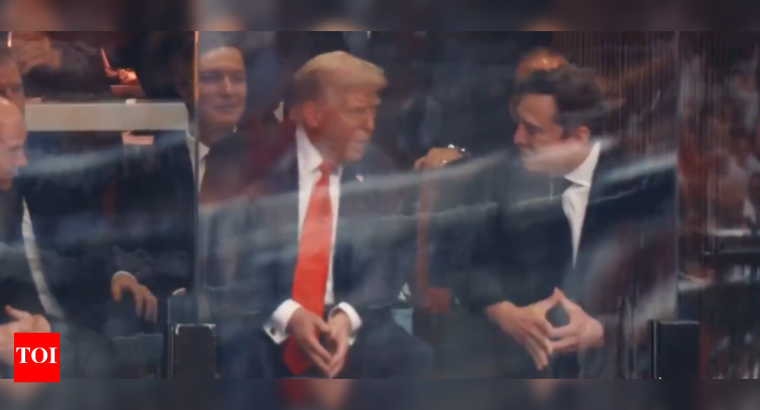 Friends again? Donald Trump, Elon Musk interact at Charlie Kirk's memorial service - watch