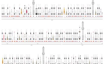 The last 500 rocket launches, chronologically and at scale! [OC]