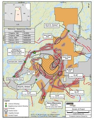 Figure 1: Location of the Q48 Nova Discovery, Q2, Turaco & Serin Target areas, the initial focus of the 2025 drill program, highlighted. * See Qualified Person Statement below. (CNW Group/IsoEnergy Ltd.) Figure 1: Location of the Q48 Nova Discovery, Q2, Turaco & Serin Target areas, the initial focus of the 2025 drill program, highlighted. * See Qualified Person Statement below. (CNW Group/IsoEnergy Ltd.)