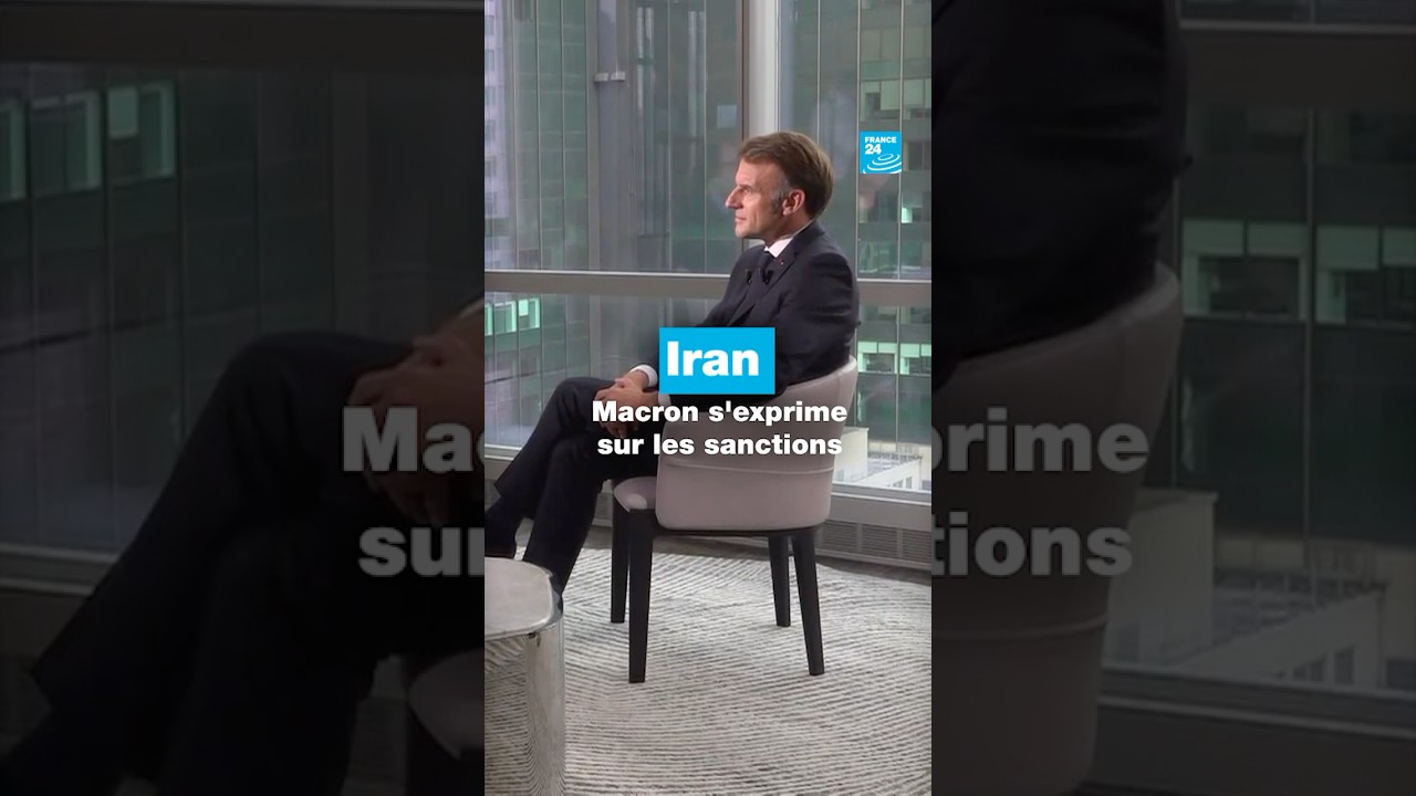 Emmanuel Macron s'exprime sur les sanctions contre l'Iran sur France 24 • FRANCE 24