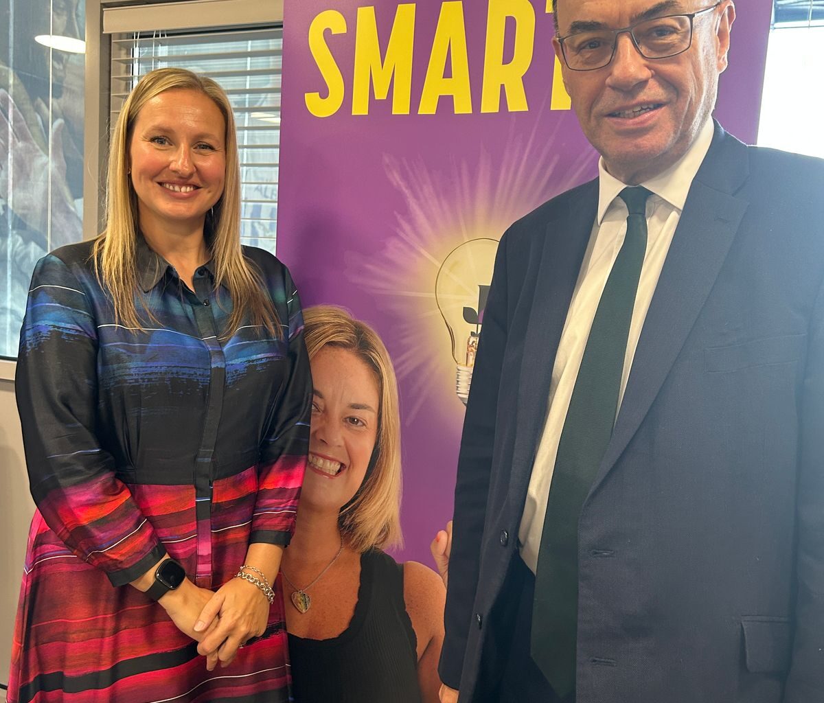 Sarah Moorhouse with the Bank of England governor