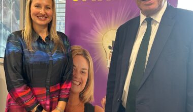 Sarah Moorhouse with the Bank of England governor