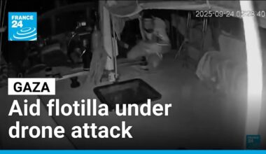 Gaza aid flotilla under drone attack • FRANCE 24 English