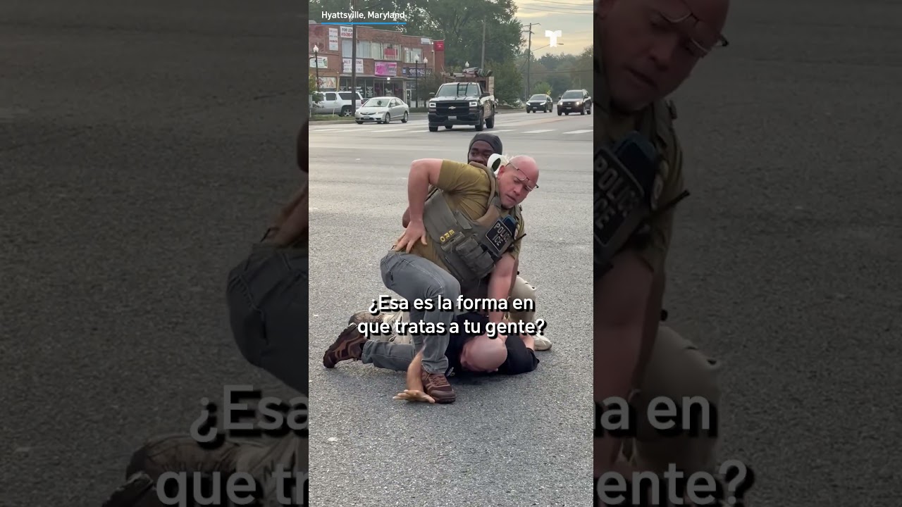 gente federal deja caer su arma y la apunta a transeúntes en Maryland durante arresto de ICE