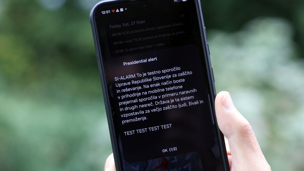 Kaj storiti, če niste prejeli testnega sporočila SI-Alarm?