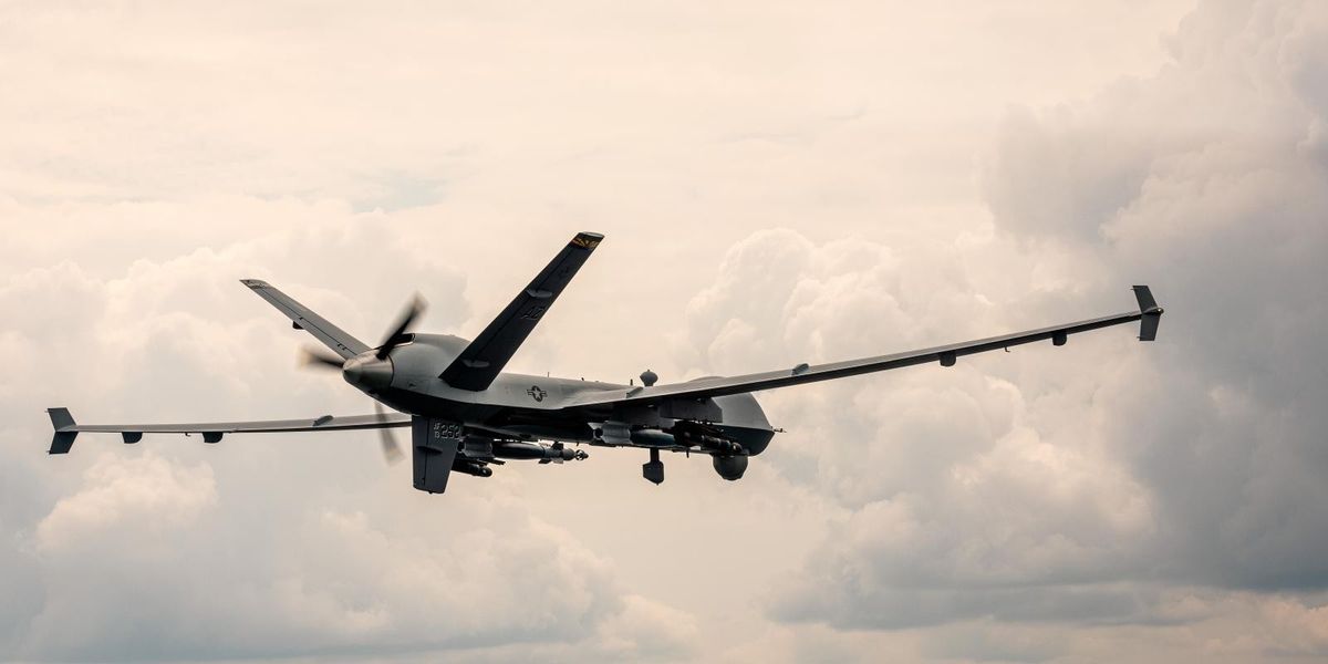 Drone over one of Denmark's largest military installations