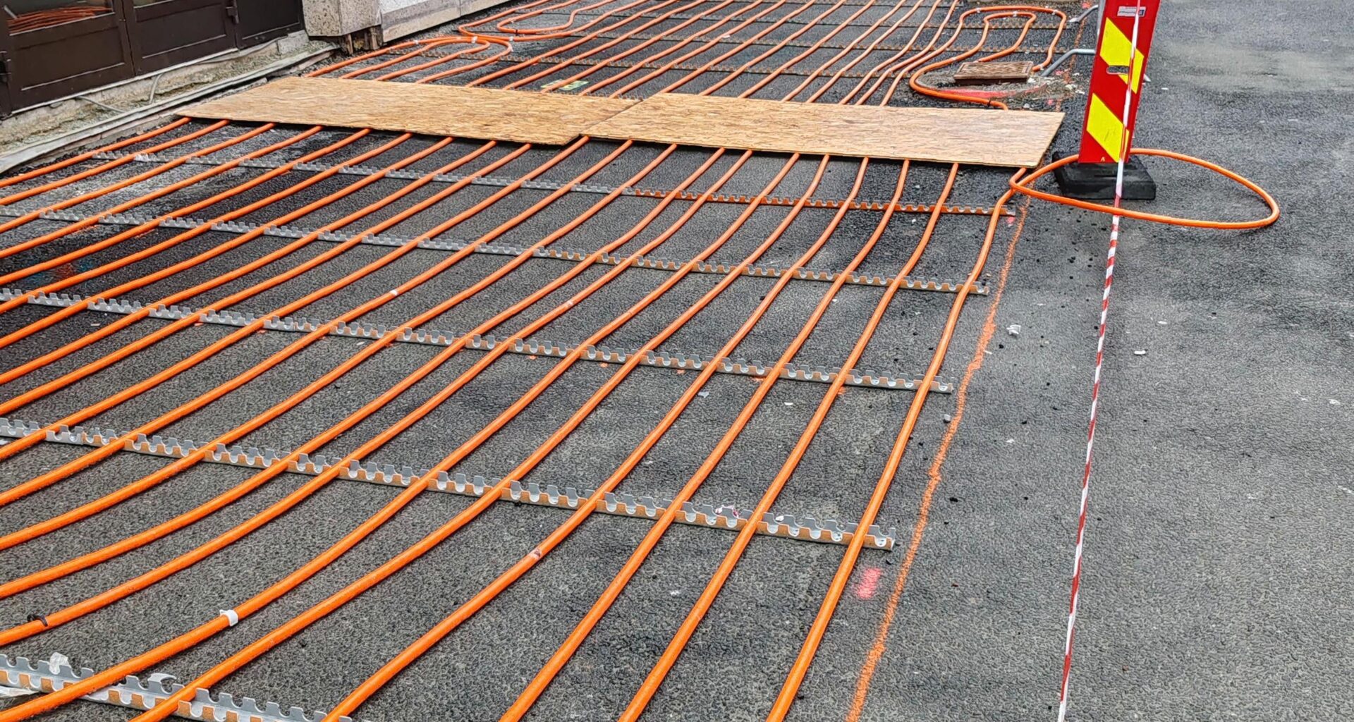 Street heating under construction, Tromso, Norway