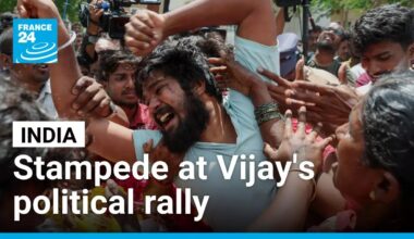 India: Stampede at a political rally for popular actor Vijay kills 36 • FRANCE 24 English