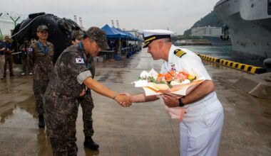 Republic of Korea Fleet welcomes USS Blue Ridge to Busan