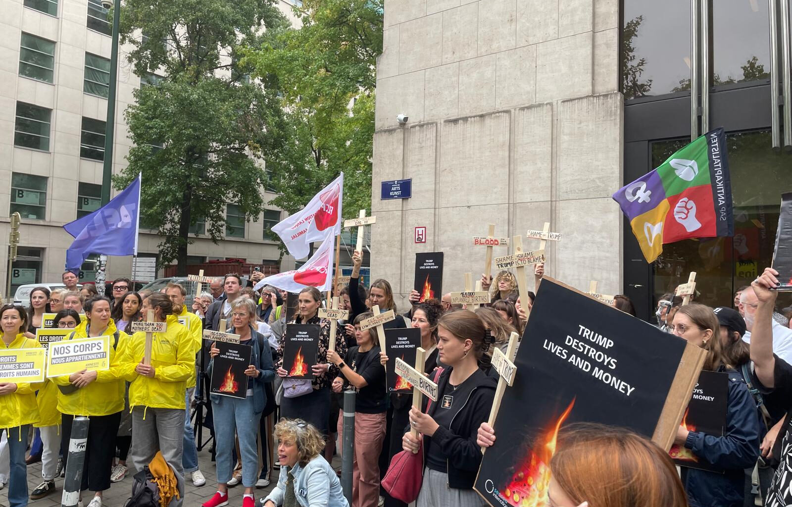 Protestors try to save Belgium's $10 million stockpile of USAID contraceptives