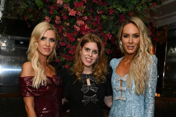 Nicky Hilton Rothschild, Princess Beatrice and Rebecca Vallance attend a cocktail party celebrate the launch of their Holiday Collection